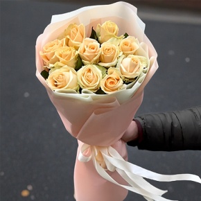 Букет из 11 роз Пич Аваланж (60 см) в Пересвете