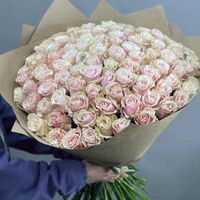 Букет из 101 розы Пинк Мондиаль Эквадор (60 см) в Пересвете