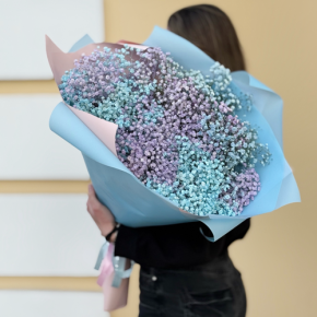 Букет "Радуга" из 15 гипсофил в Пересвете