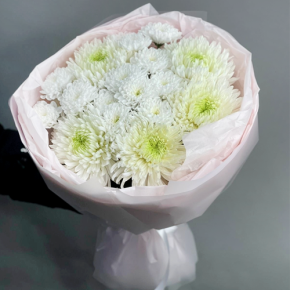 Букет из микса белых хризантем Магнум  в Пересвете