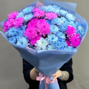 Букет "Матильда" из 15 кустовых хризантем в Пересвете