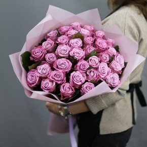 Букет из 35 малиновых роз Меритим (50 см) в Пересвете