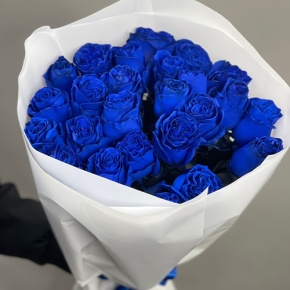 25 синих роз Эквадор (60 см) в Пересвете