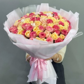 Букет из 101 розы  микс (70 см) в Пересвете