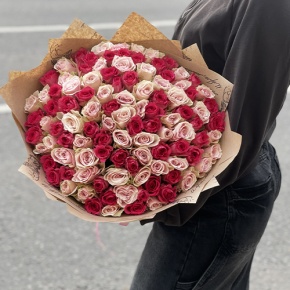 Букет "Амурный" из 101 розы (40 см) в Пересвете