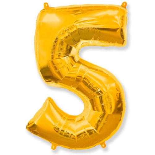 Шар гелиевый цифра 5 (40х102 см) в Пересвете