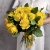Букет из 25 лимонных роз с рускусом (40 см) в Пересвете