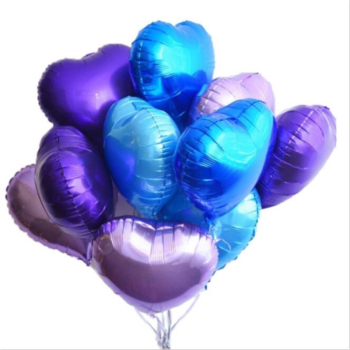 Сердце голубое фольгированный шар с гелием (45 см) в Пересвете