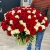 Букет 151 роза красный и белый микс (60 см) в Пересвете