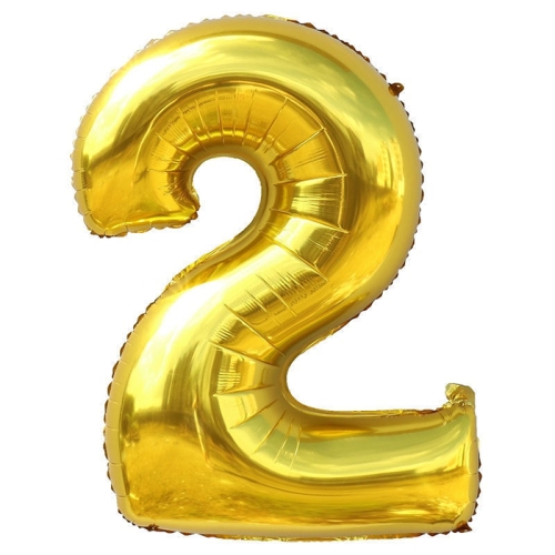 Шар гелиевый цифра 2 (40х102 см) в Пересвете